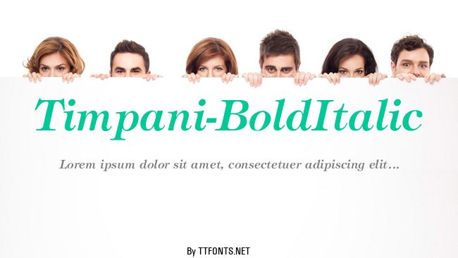 Timpani-BoldItalic example