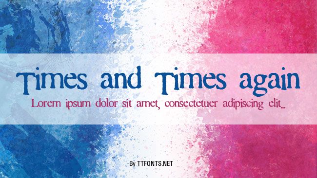 Times and Times again example