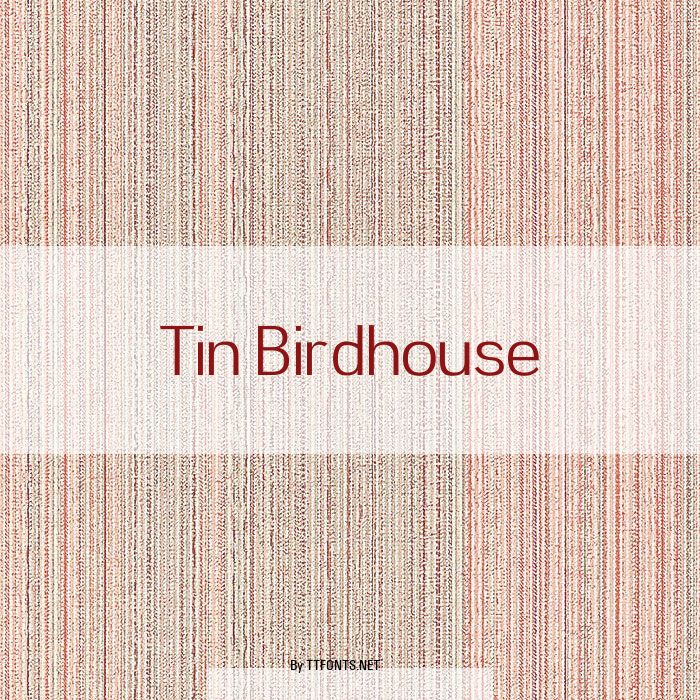 Tin Birdhouse example
