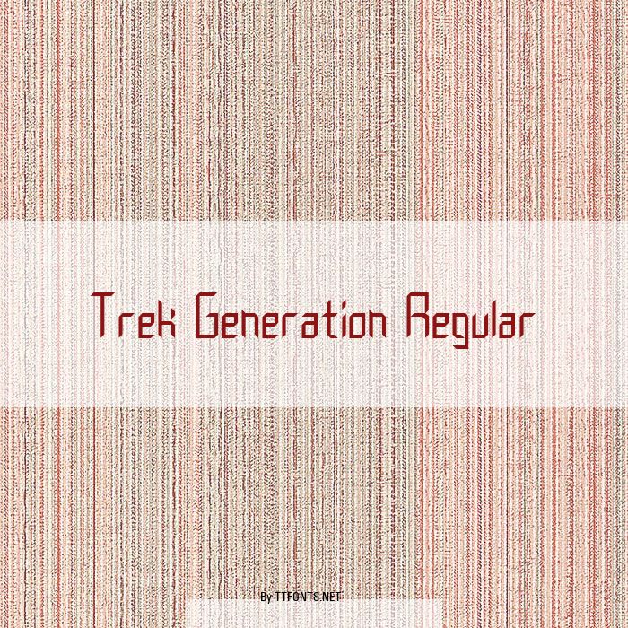 Trek Generation Regular example