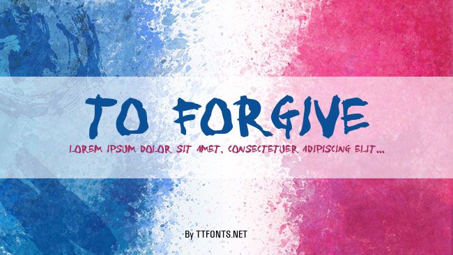 To forgive example
