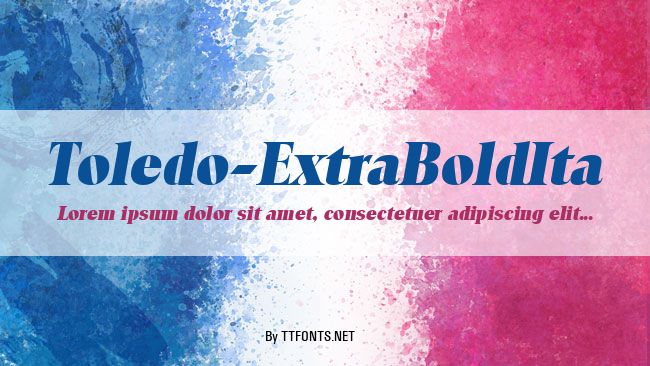 Toledo-ExtraBoldIta example