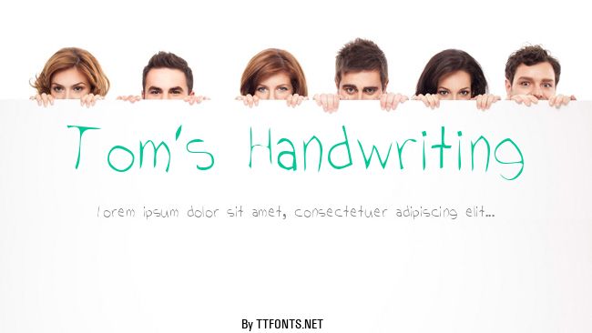 Tom's Handwriting example