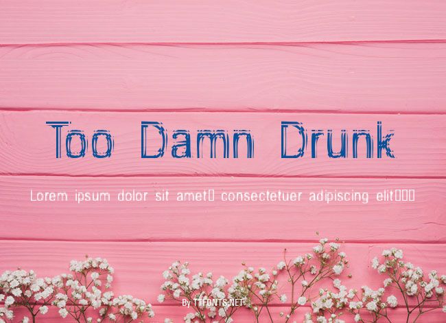 Too Damn Drunk example