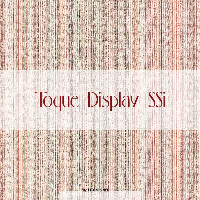 Toque Display SSi example