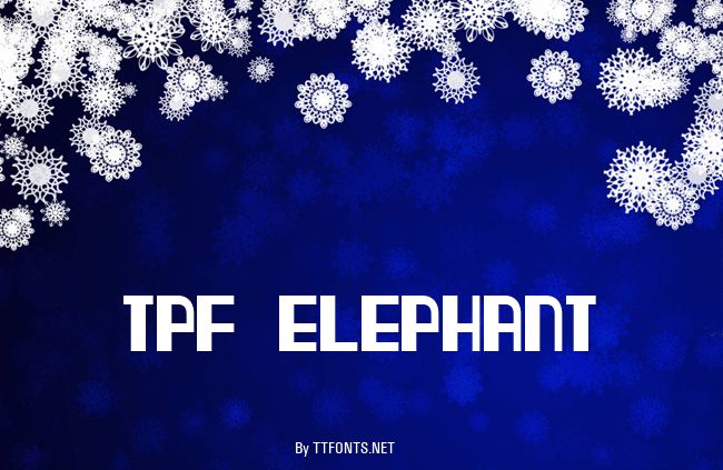 TPF Elephant example