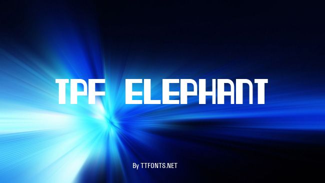 TPF Elephant example