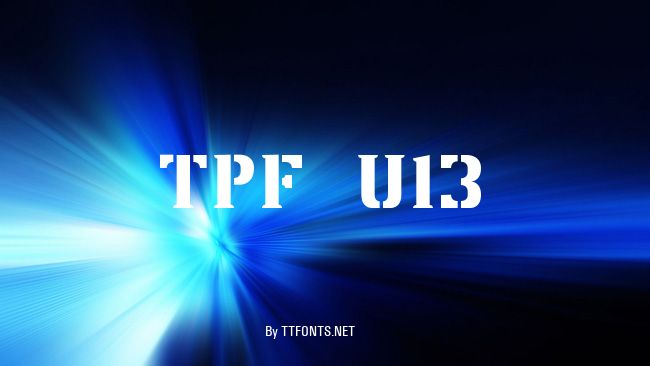 TPF U13 example