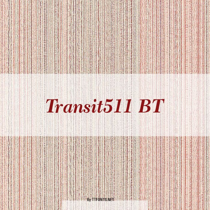 Transit511 BT example