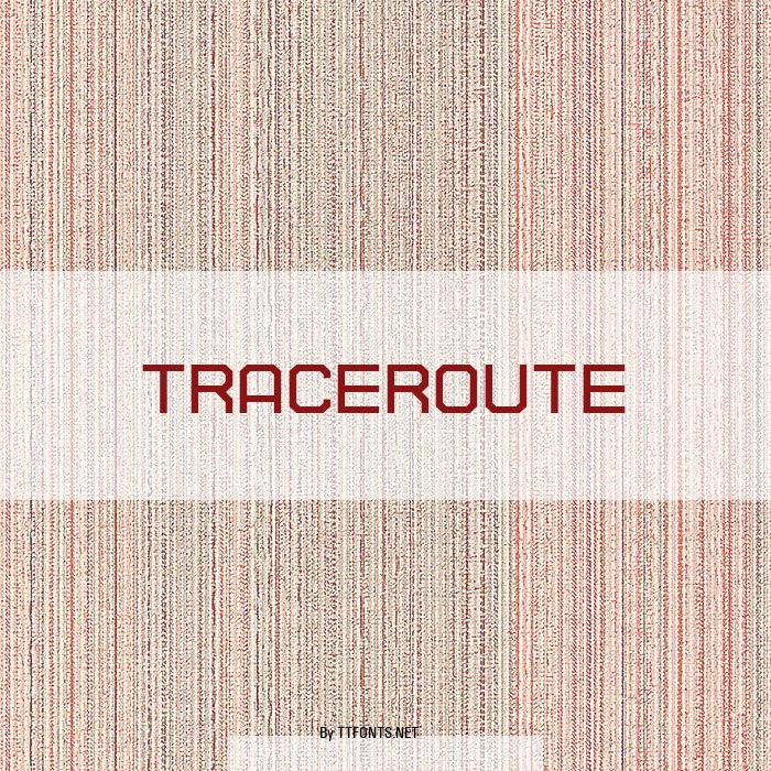 TRACEROUTE example