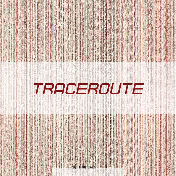 TRACEROUTE example