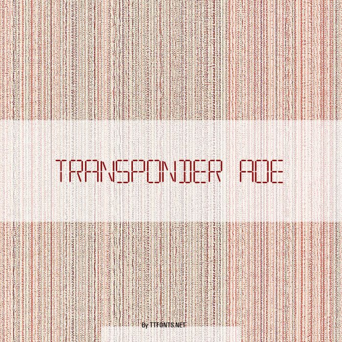 Transponder AOE example