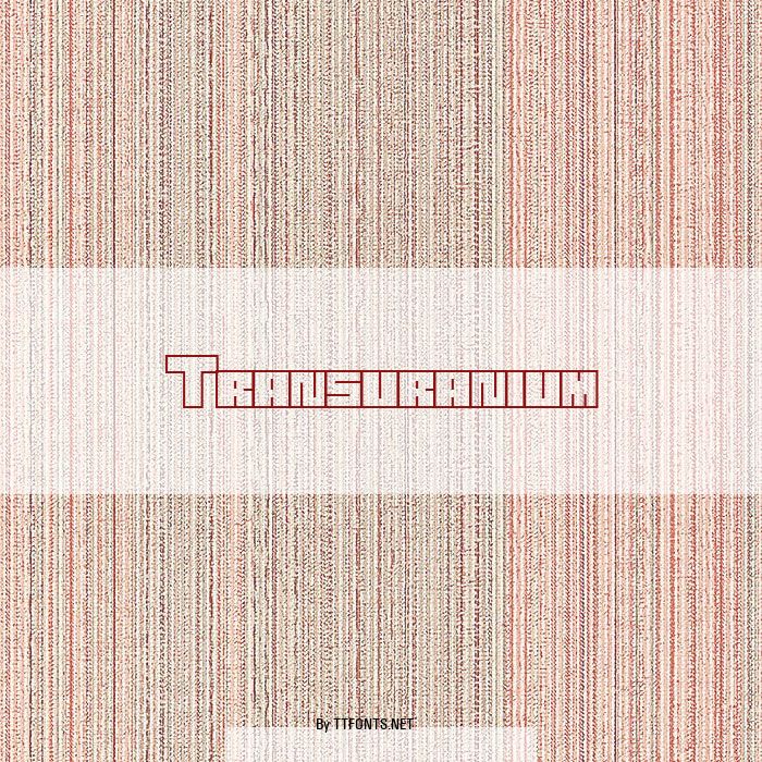 Transuranium example