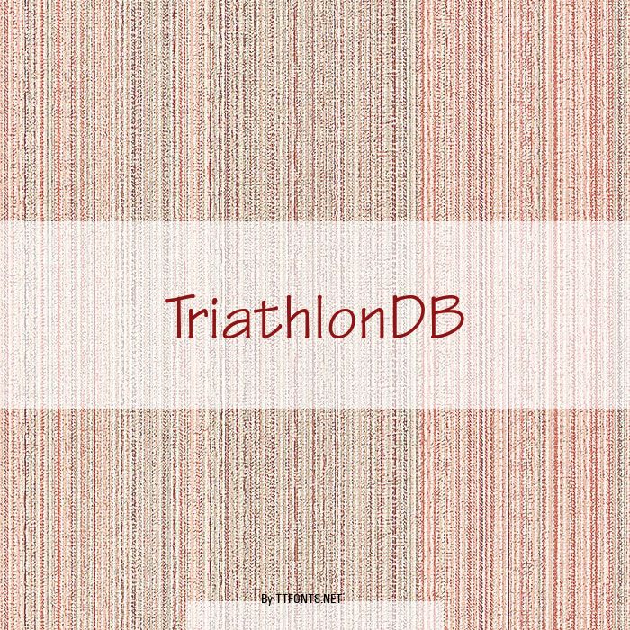 TriathlonDB example