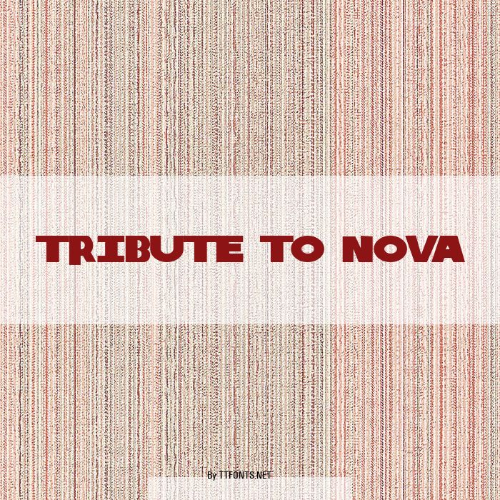Tribute to Nova example
