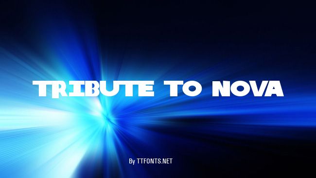Tribute to Nova example