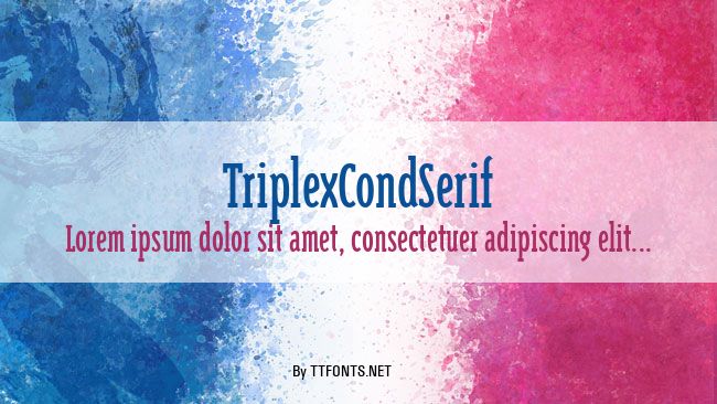 TriplexCondSerif example