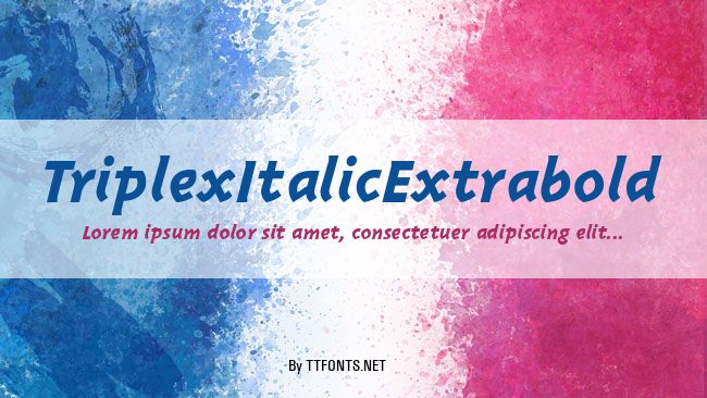 TriplexItalicExtrabold example