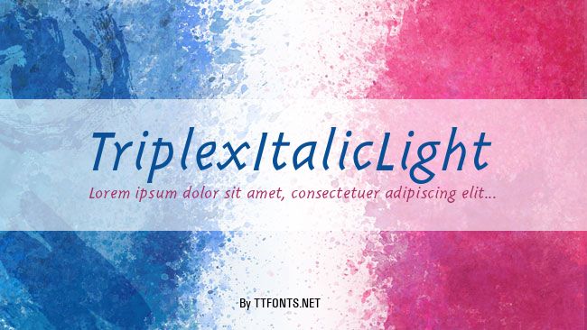 TriplexItalicLight example