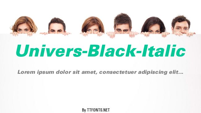 Univers-Black-Italic example