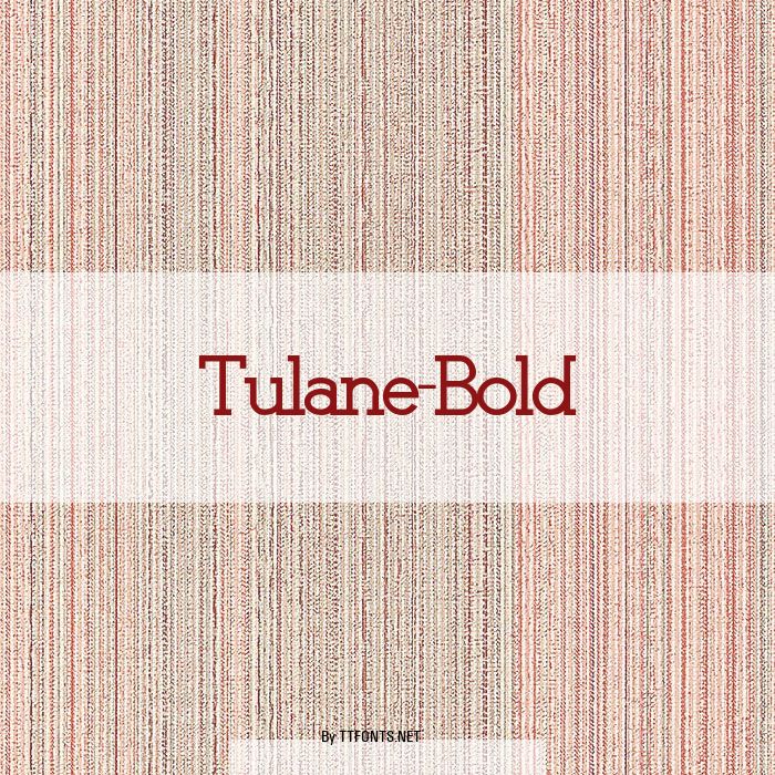 Tulane-Bold example