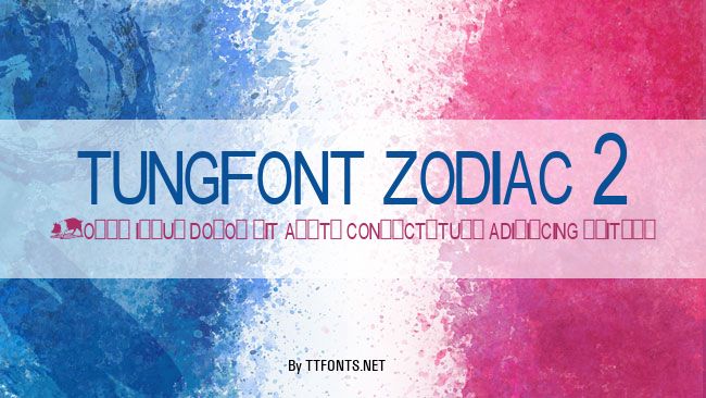 tungfont zodiac 2 example