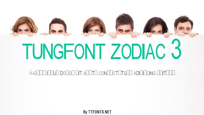 tungfont zodiac 3 example