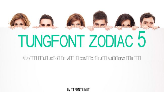 tungfont zodiac 5 example