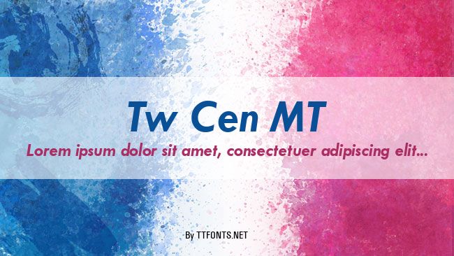 Tw Cen MT example