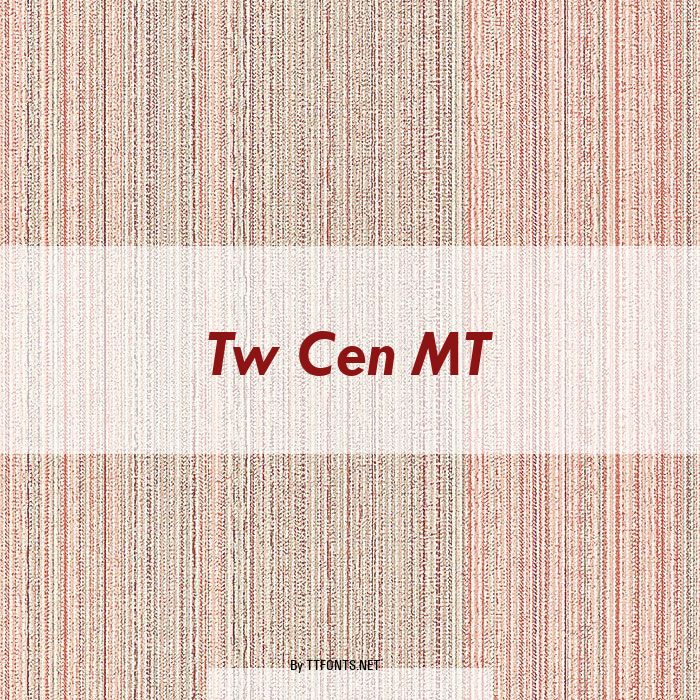 Tw Cen MT example
