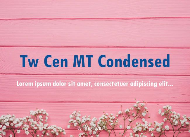 Tw Cen MT Condensed example