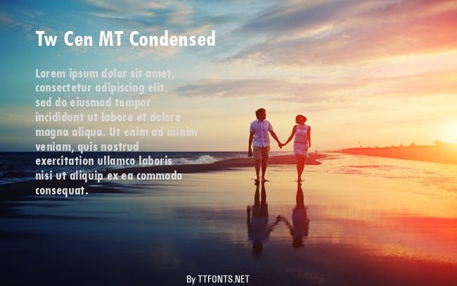 Tw Cen MT Condensed example
