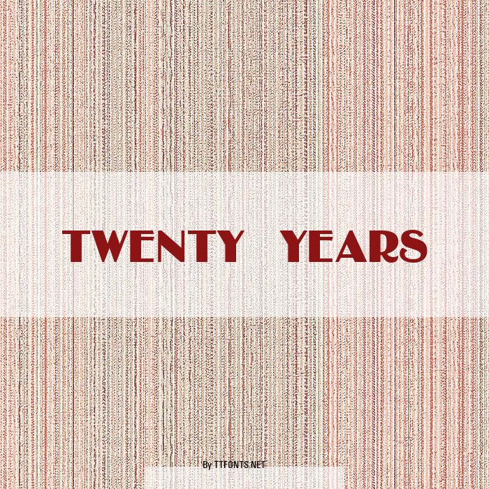 Twenty years example
