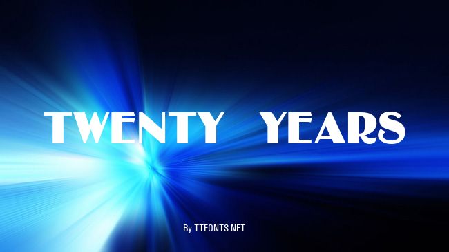 Twenty years example