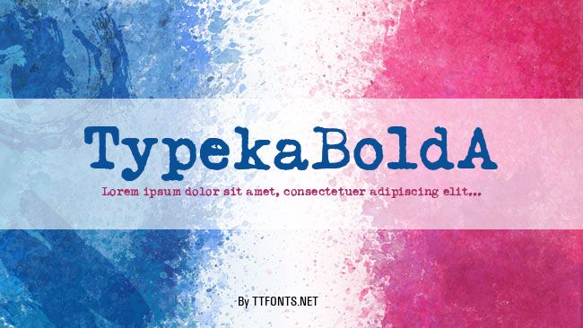 TypekaBoldA example
