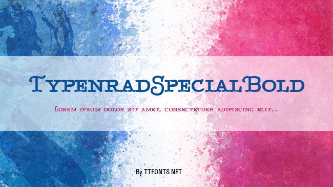 TypenradSpecialBold example