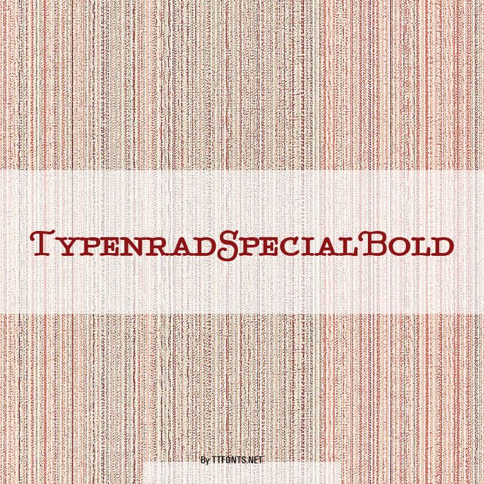 TypenradSpecialBold example