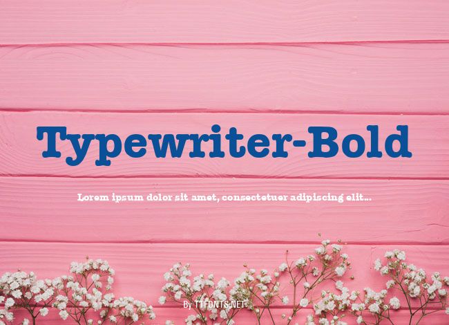 Typewriter-Bold example