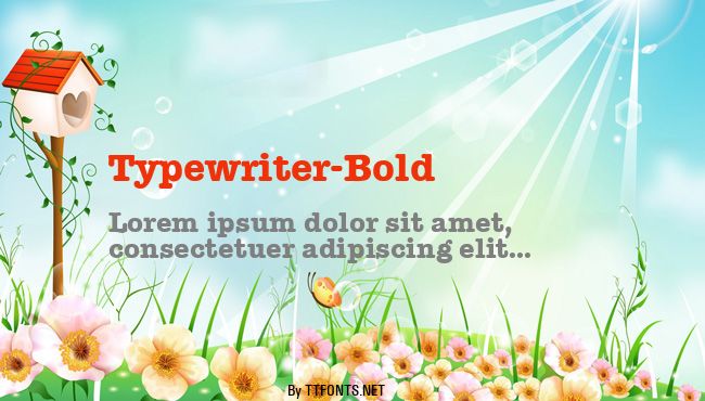 Typewriter-Bold example