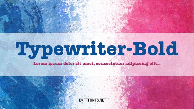 Typewriter-Bold example