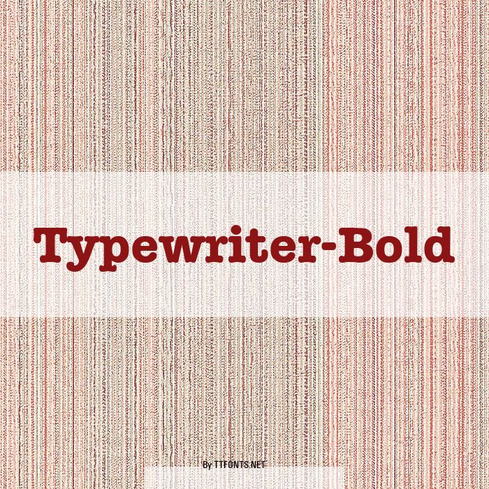Typewriter-Bold example