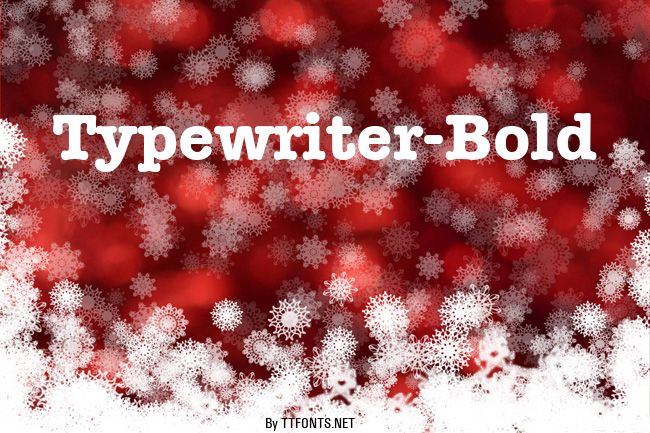 Typewriter-Bold example