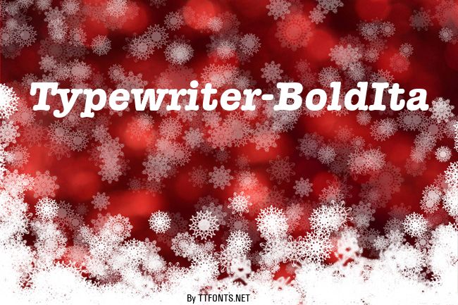 Typewriter-BoldIta example
