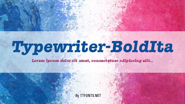 Typewriter-BoldIta example