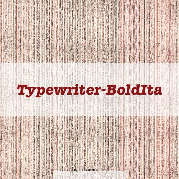 Typewriter-BoldIta example