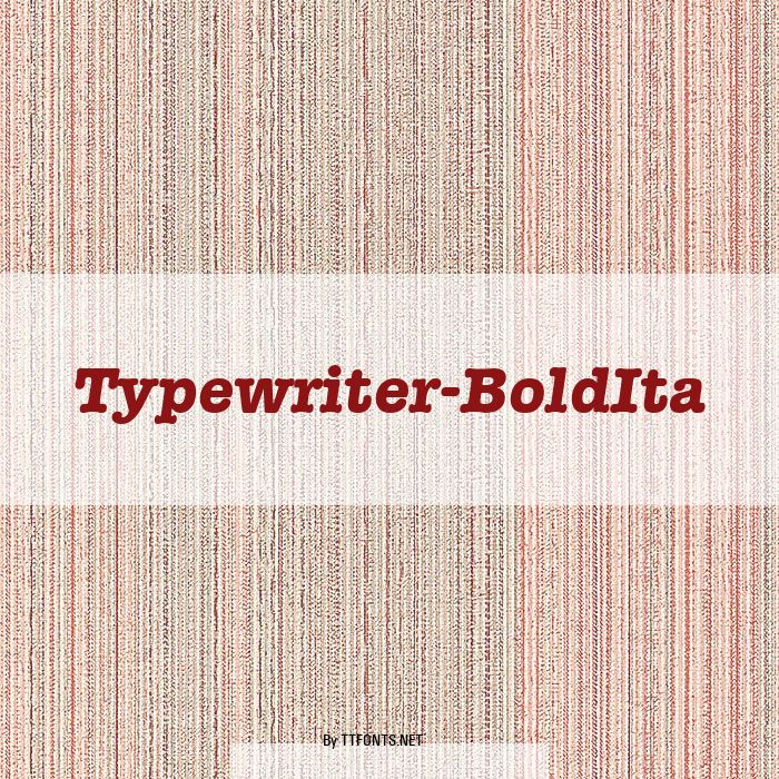 Typewriter-BoldIta example