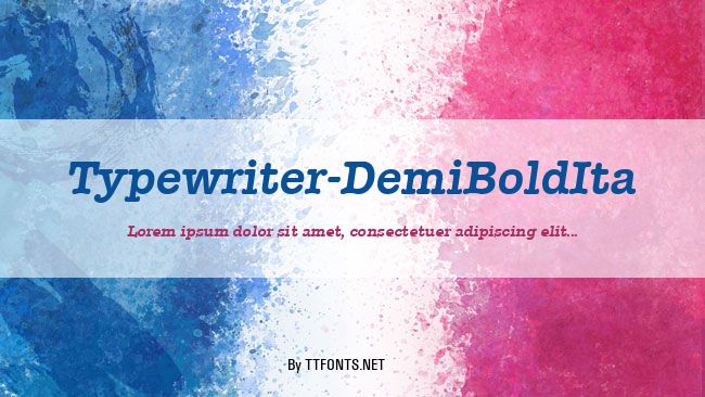 Typewriter-DemiBoldIta example