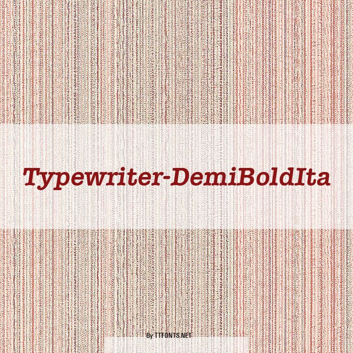 Typewriter-DemiBoldIta example