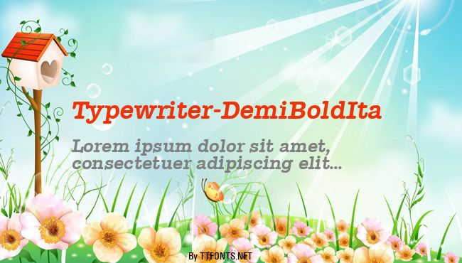 Typewriter-DemiBoldIta example