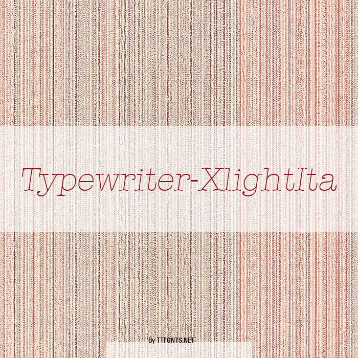 Typewriter-XlightIta example